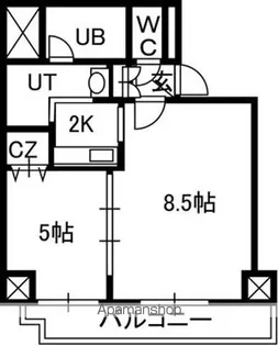 TREASURE COURT A【9階】の間取り