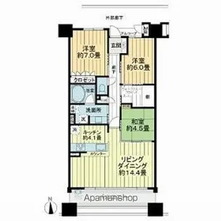 サーパスシティ城山公園【10階】の間取り