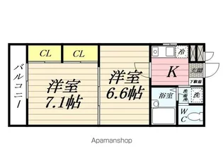 カーサアビタービレ【1階】の間取り