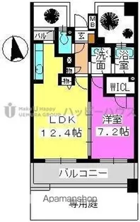 ピュアハイム和白丘【102号室】の間取り