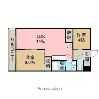 フェリーチェ相模【4階】の間取り