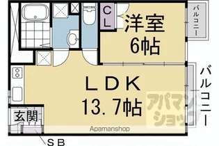 友禅ハイツ【10階】の間取り