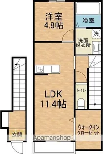 グランメゾン山﨑Ⅱ【203号室】の間取り