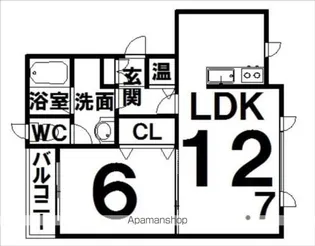 SALLA白樺【1階】の間取り