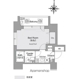 コンフォリア・リヴ森下MUTIO【6階】の間取り