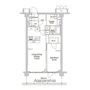 ヒューリックレジデンス新宿戸山【4階】の間取り