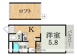レオパレスハートピア15【3階】の間取り