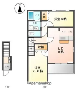GRACE VILLA JⅡ【2階】の間取り