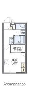 レオパレスジューンウィル【1階】の間取り