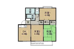 ファミール沖田A棟【A101号室】の間取り