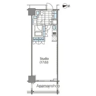コンフォリア新宿イーストサイドタワー【16階】の間取り