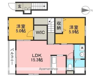 ロココ・モダン舞高【2階】の間取り