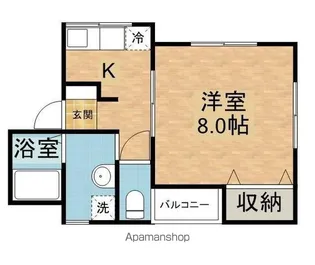 ハイライフ紫竹山A【201号室】の間取り