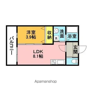 サンヴァイオレットⅤ番館【1階】の間取り