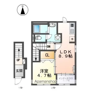 (仮称)スターテラスⅡ南田町【2階】の間取り