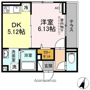 アナシエ南篠崎町II【1階】の間取り