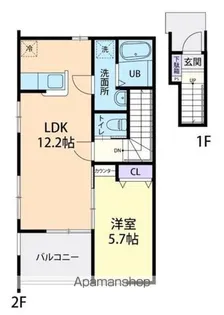 MAISON SOLEIL(メゾン ソレイユ)【2階】の間取り