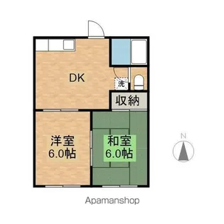 加利里サンハイツ【D105号室】の間取り