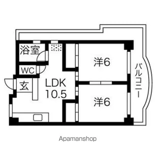 マンション桜本町【4階】の間取り