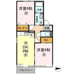 メゾンシャルマン【2階】の間取り