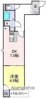 YUU黒砂【3階】の間取り