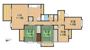 佐鳴湖パークタウン3号棟【3階】の間取り