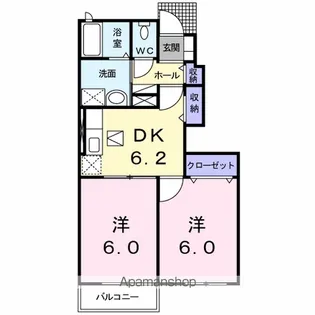 ドマーニ・オドーレ A【1階】の間取り