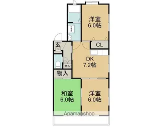 レジデンスK C棟【2階】の間取り