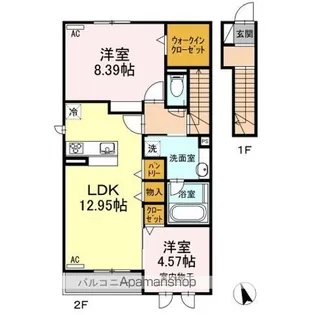 常若荘【202号室】の間取り
