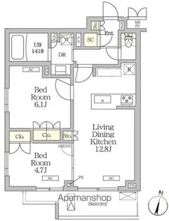ミレーネ滝野川【2階】の間取り