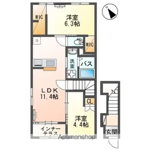 AMORE GRACE(アモーレ パートリア)【2階】の間取り