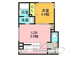 PRIME COURT麻生中央(プライムコート麻生中央)【4階】の間取り