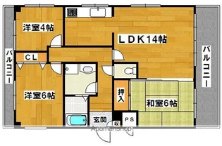 サザンピア泉北深井【3階】の間取り