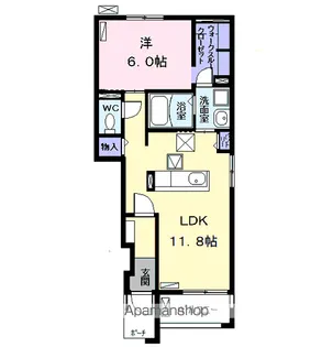 カルム(CALME)【1階】の間取り