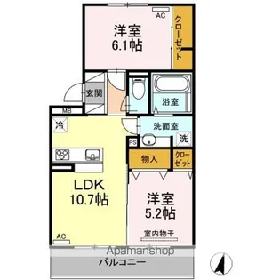 ウエスト ヴィレッジⅢ【3階】の間取り