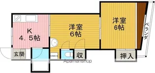 坂野ハイツ【3階】の間取り