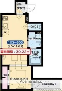 プレミア大日【1階】の間取り