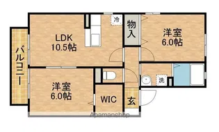 リビングタウン家代の里C【2階】の間取り