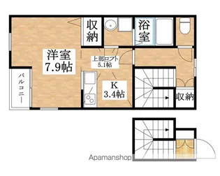 愛知県小牧市久保一色南2丁目【アパート】の間取り