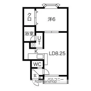 ロッキーマンション【203号室】の間取り