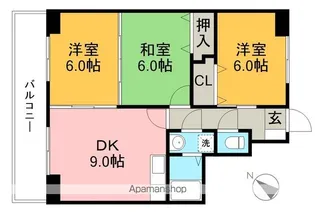 ロゼ3【9階】の間取り