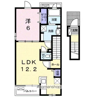 カレントレジデンス A【2階】の間取り