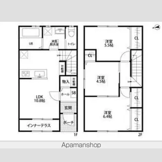 リーブルファイン黒野Ⅱ【1階】の間取り