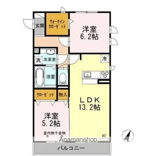 フェリーク【3階】の間取り