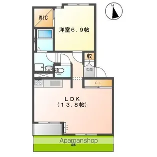 エトワール・ドゥ【1階】の間取り