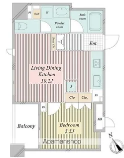 アクティ東仲通り【8階】の間取り