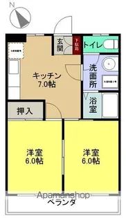 ベルハイム【201号室】の間取り
