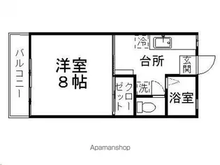 ピースフル泉A棟【101号室】の間取り