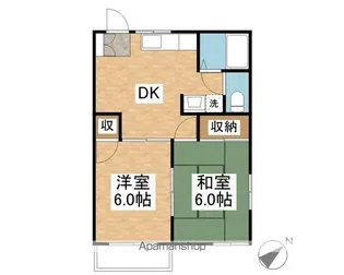 ポスタルヴィレッジA棟【201号室】の間取り