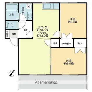 メンバーズタウン讃岐富士B【1階】の間取り
